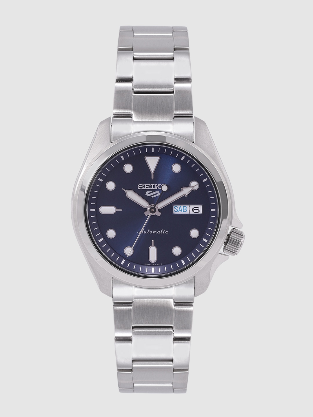 SEIKO Men Navy Blue Analogue 5 Sports Automatic Watch SRPE53K1